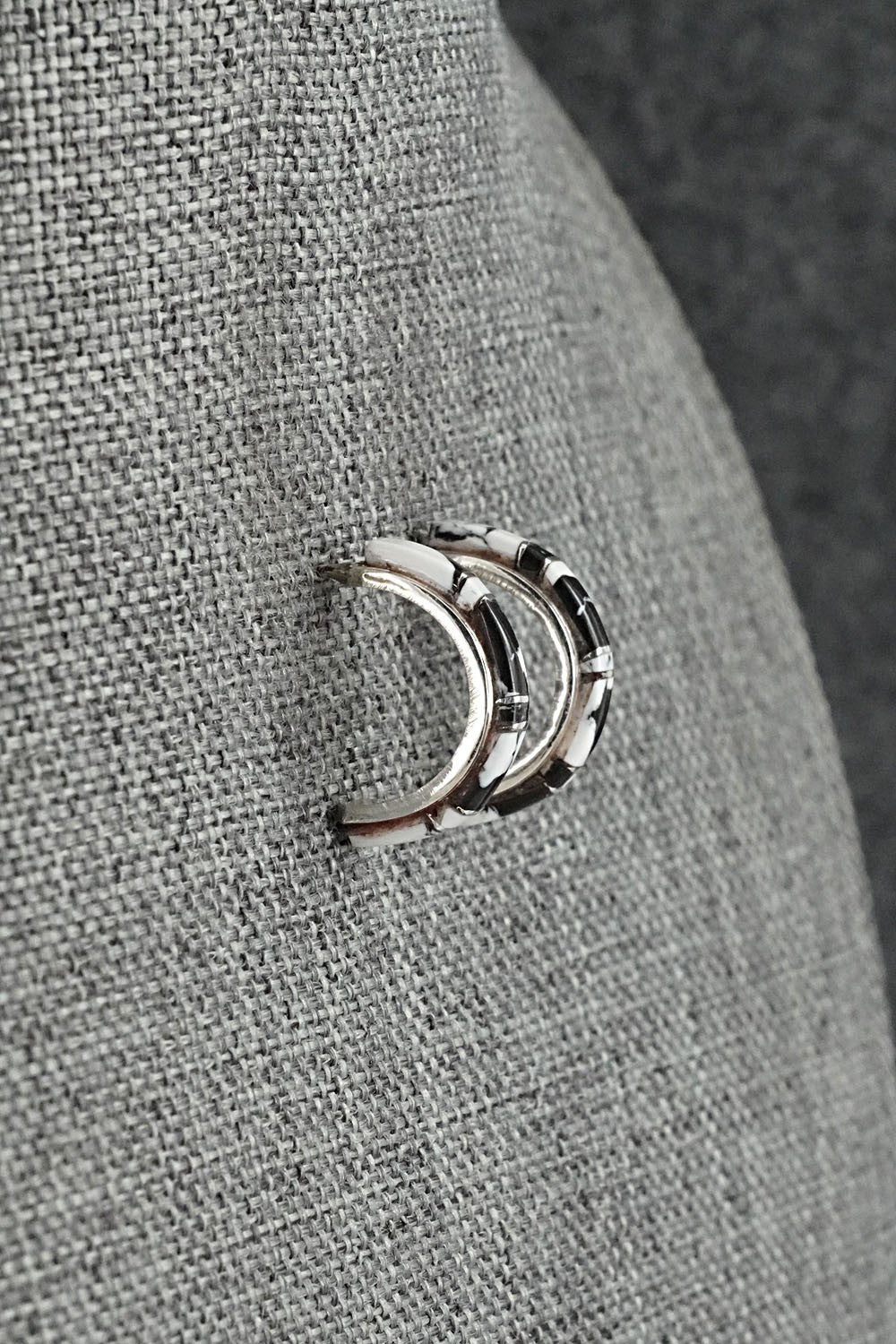 White Buffalo & Sterling Silver Earrings - Terrance Panteah