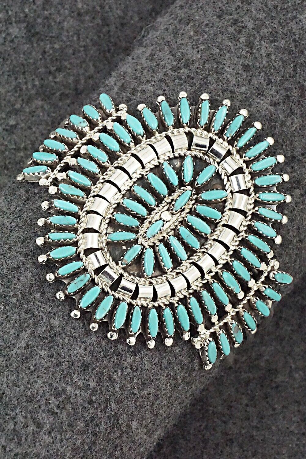 Turquoise & Sterling Silver Bracelet - Nathaniel Nez