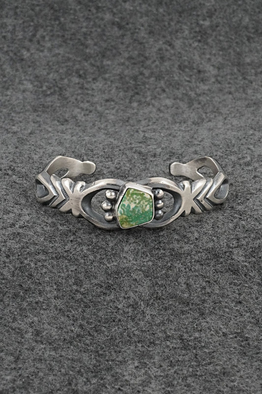 Turquoise & Sterling Silver Bracelet - Harrison Bitsue