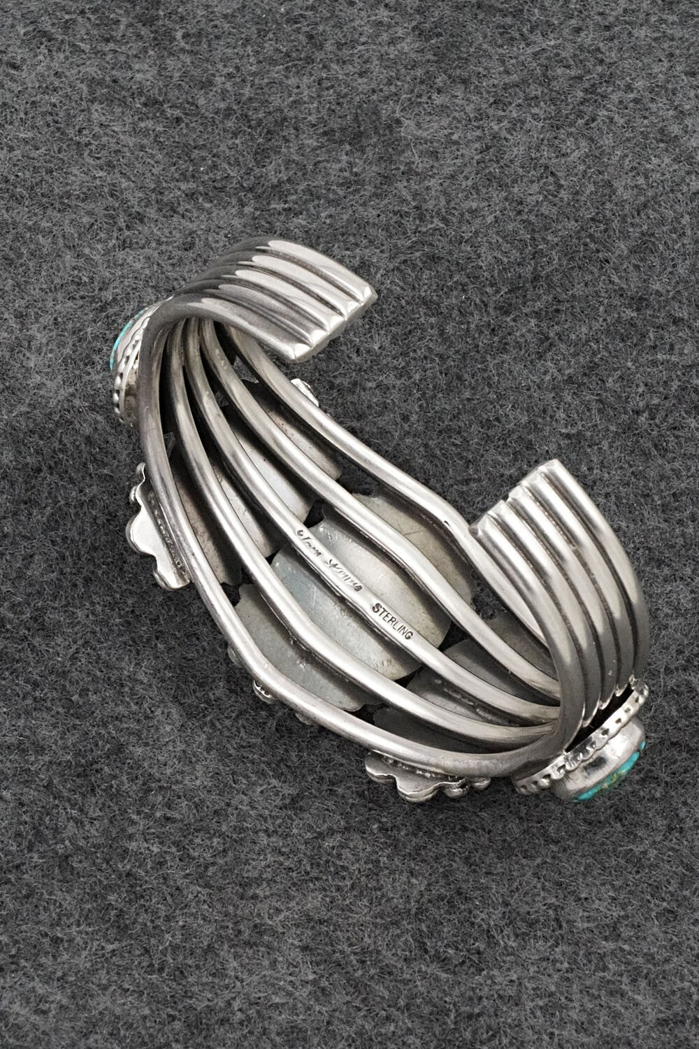 Turquoise and Sterling Silver Bracelet - Tom Lewis