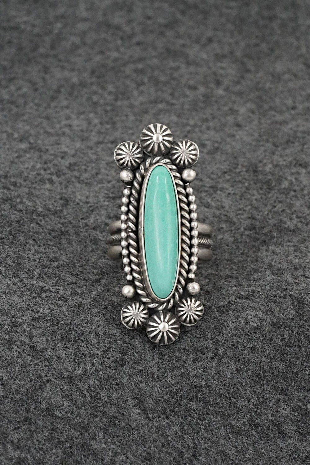 Turquoise & Sterling Silver Ring - Michael Calladitto - Size 7