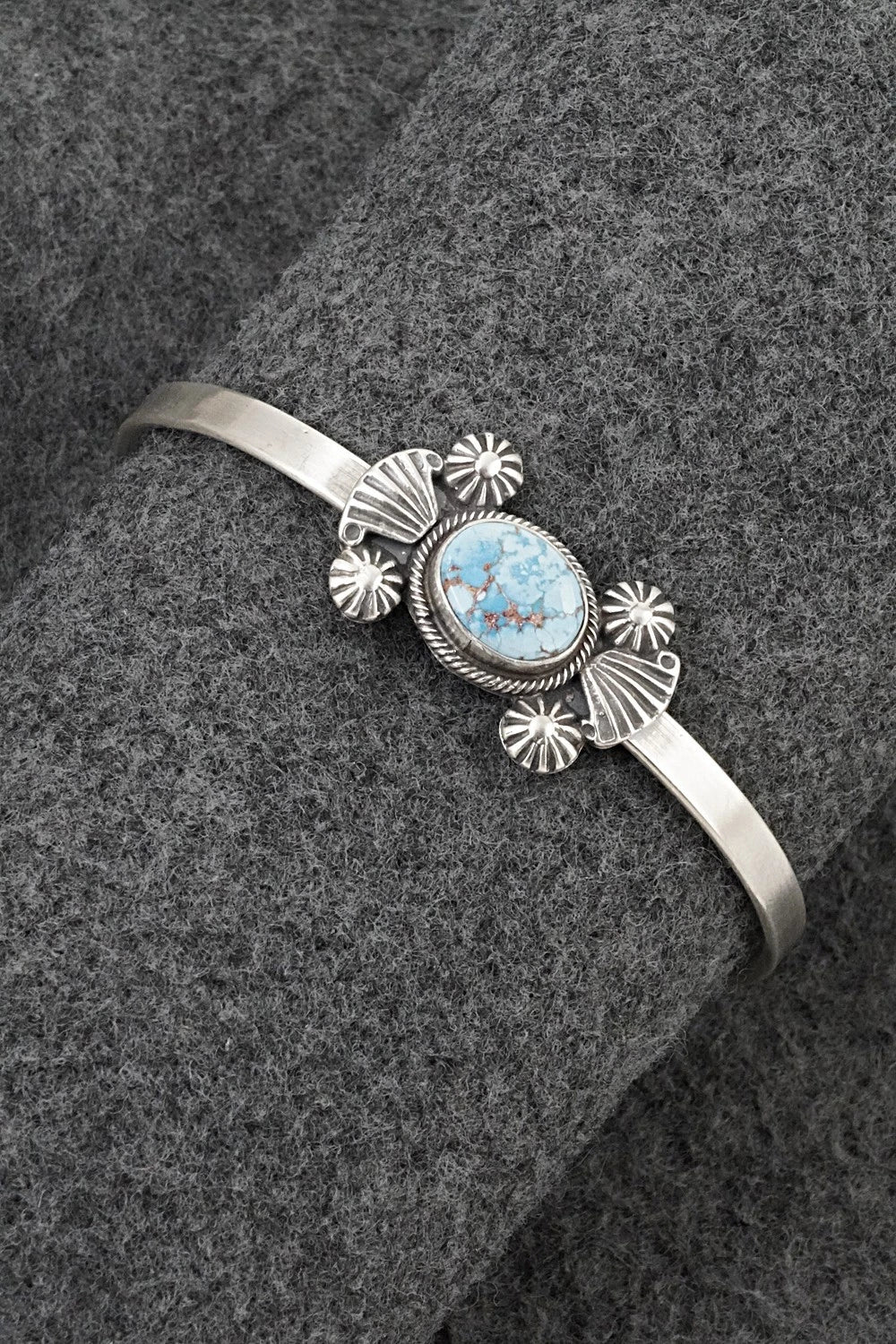 Turquoise & Sterling Silver Bracelet - Genevieve Francisco