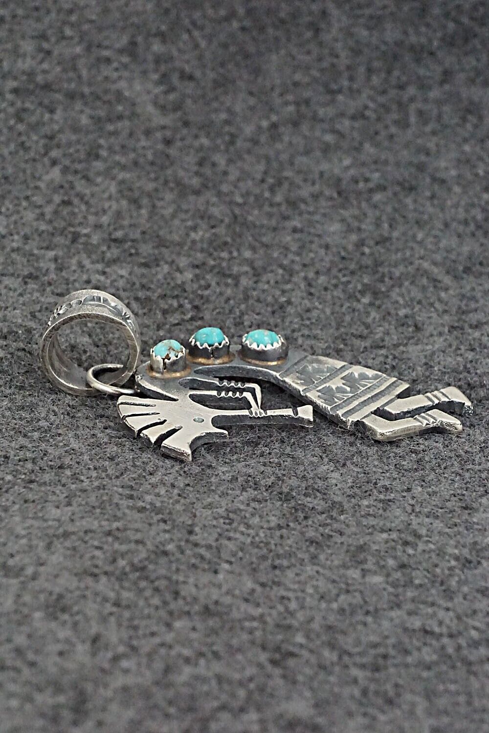 Turquoise & Sterling Silver Pendant - Eva & Linberg Billah