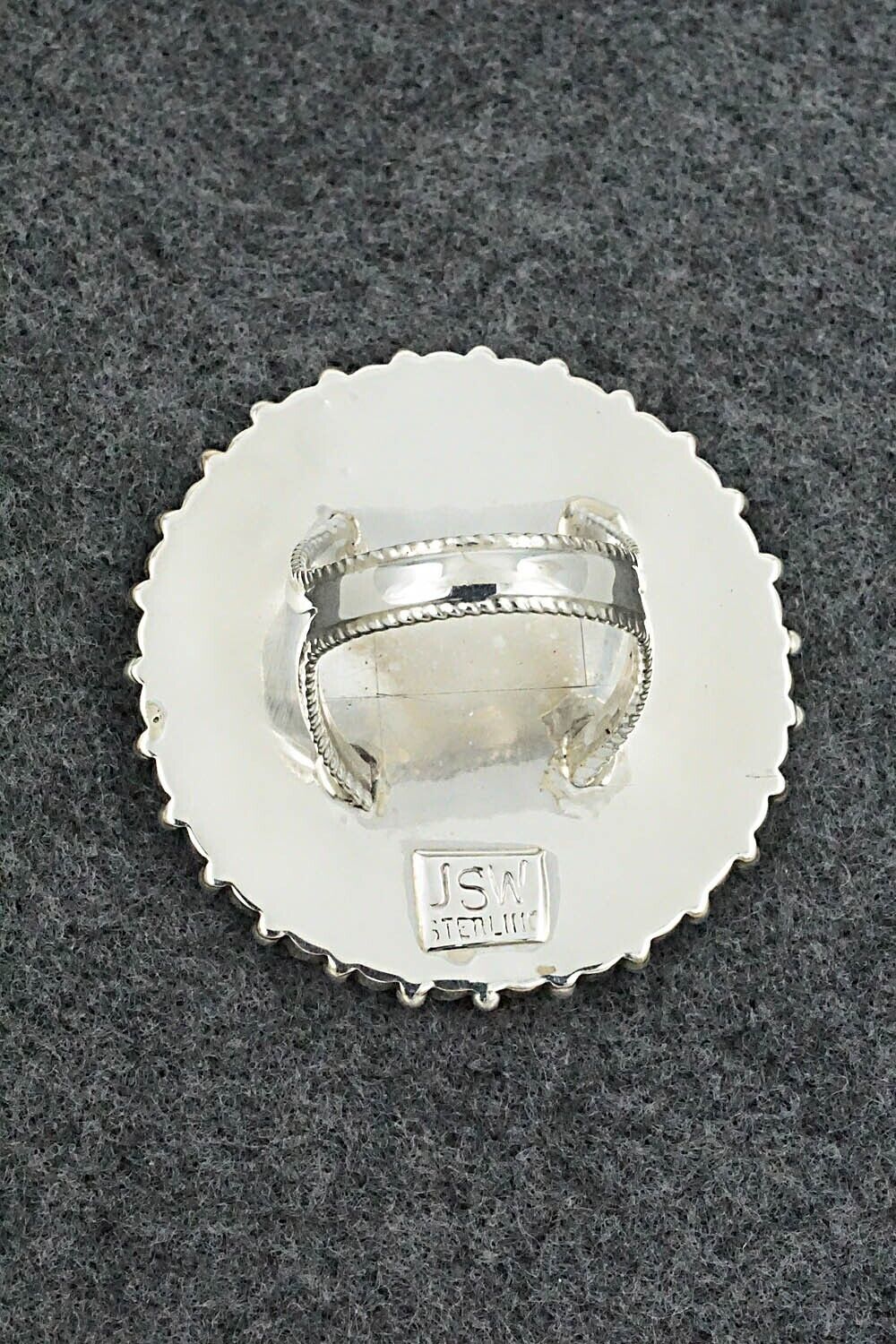 Turquoise & Sterling Silver Ring - Justin Wilson - Size 7.25