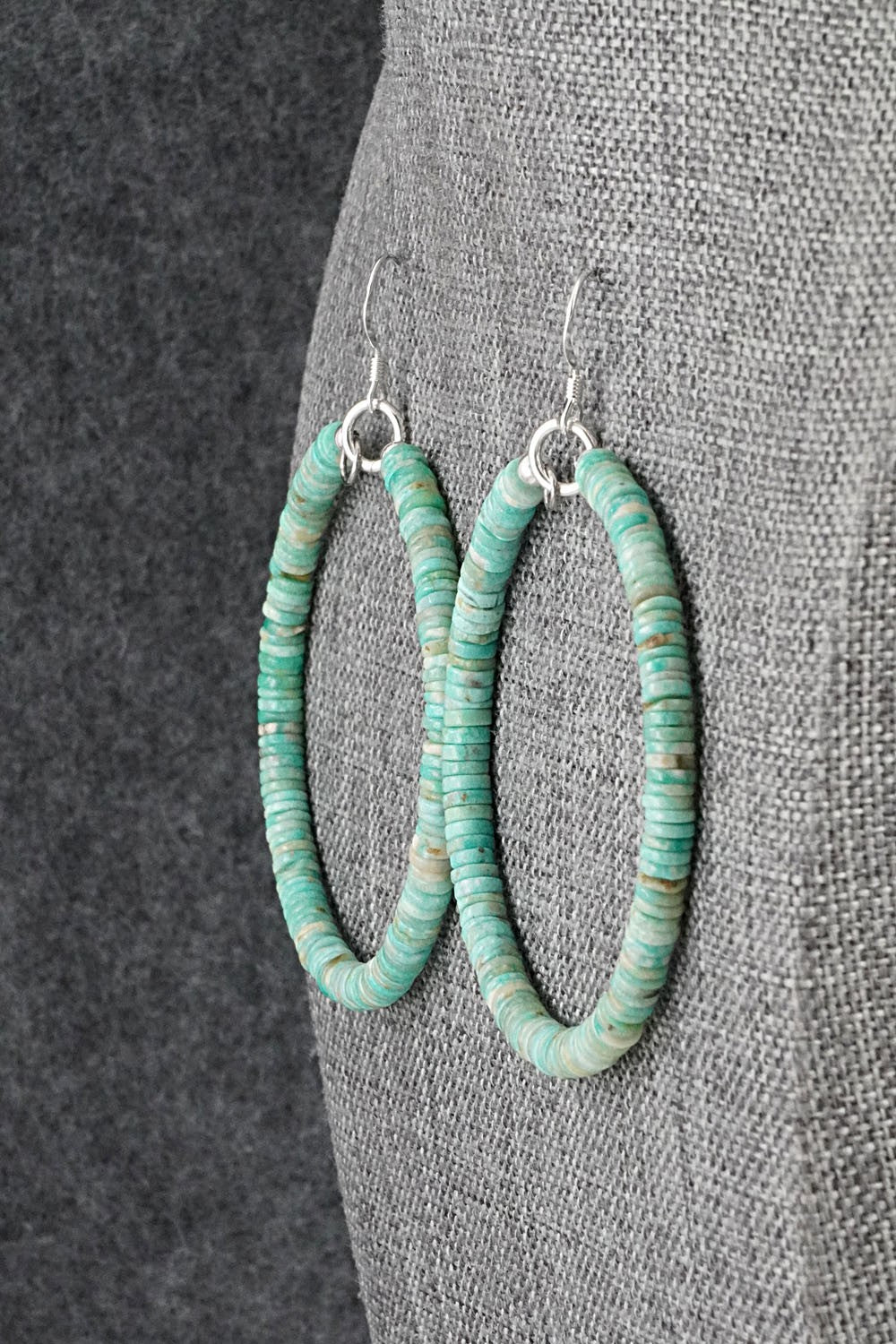Turquoise & Sterling Silver Earrings - Doreen Jake