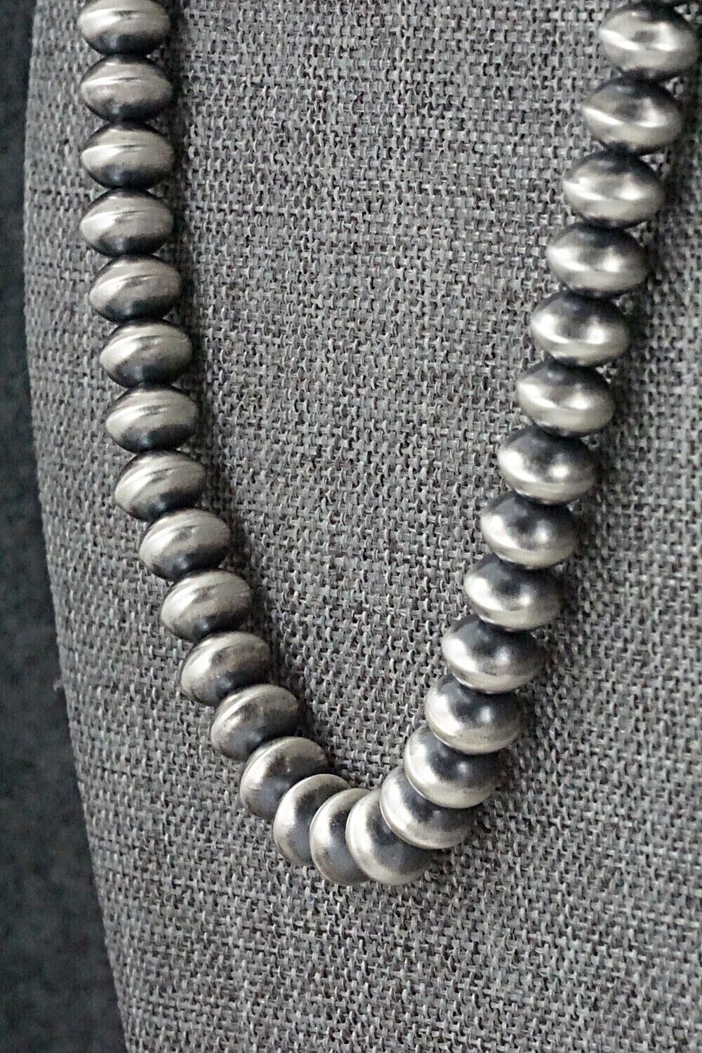 Sterling Silver Navajo Pearl Necklace 30" - Dorinda Mariano