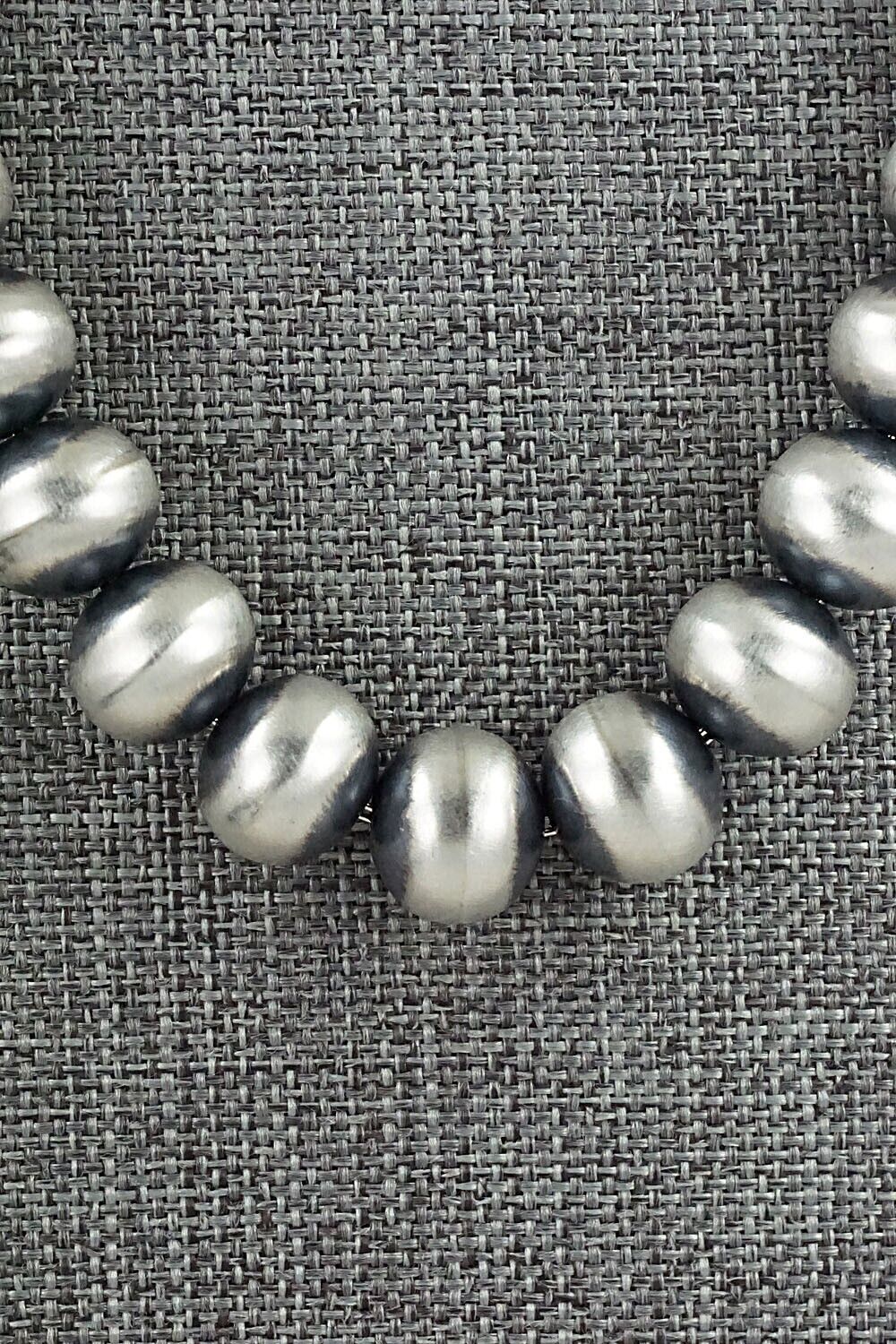 Sterling Silver Navajo Pearl Necklace 24" - Bryannen Halwood