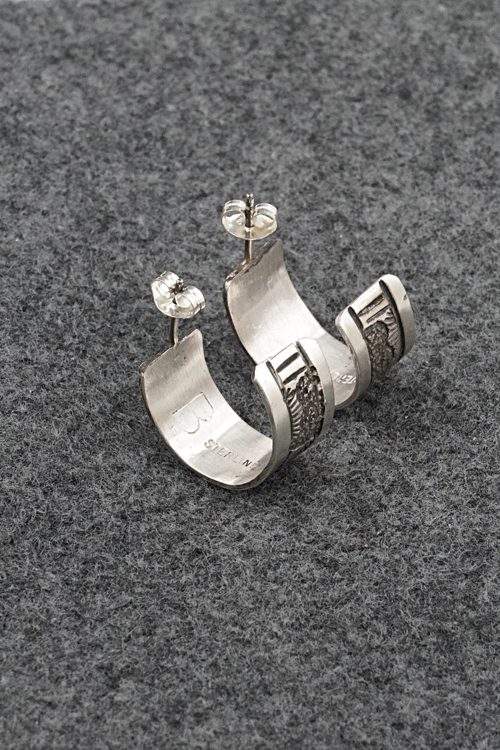 Sterling Silver Hoop Earrings - Elaine Becenti