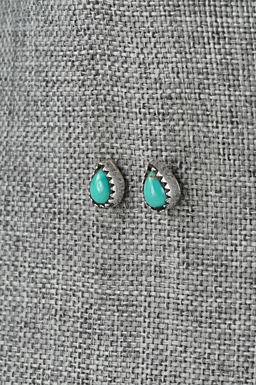 Turquoise & Sterling Silver Earrings - Gerald Joe
