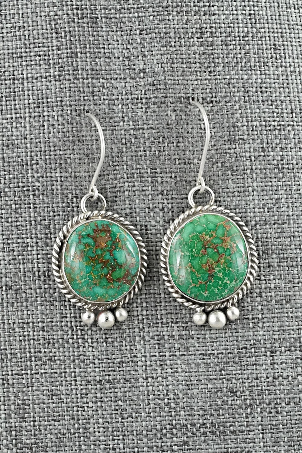 Turquoise & Sterling Silver Earrings - Eugene Gruber