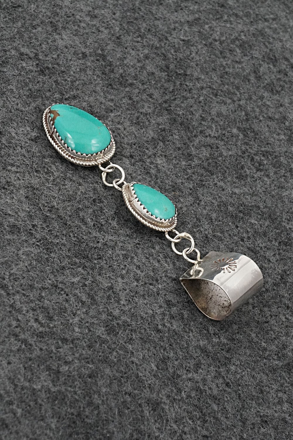 Turquoise & Sterling Silver Pendant - Ernest Hawthorne