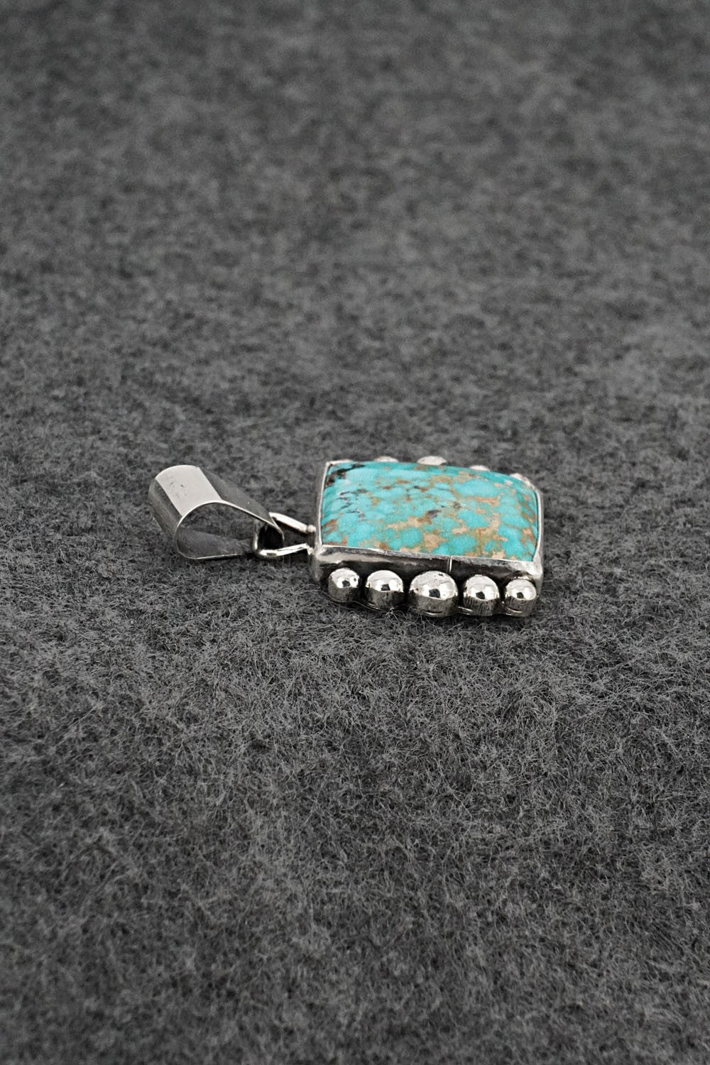 Turquoise & Sterling Silver Pendant - Eugene Gruber