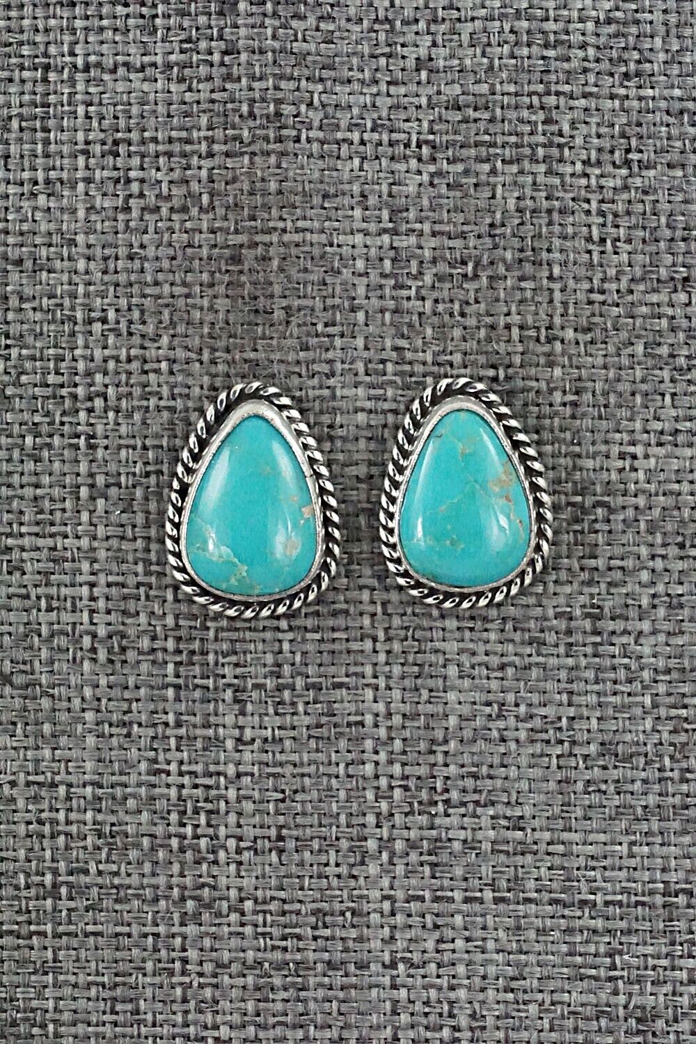 Turquoise & Sterling Silver Earrings - Marco Begaye