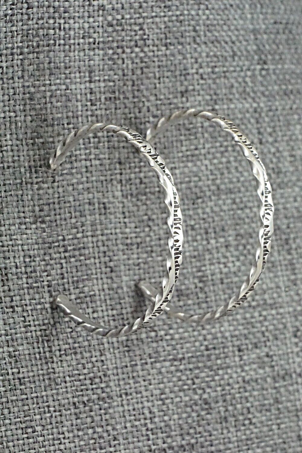 Sterling Silver Hoop Earrings - Elaine Tahe