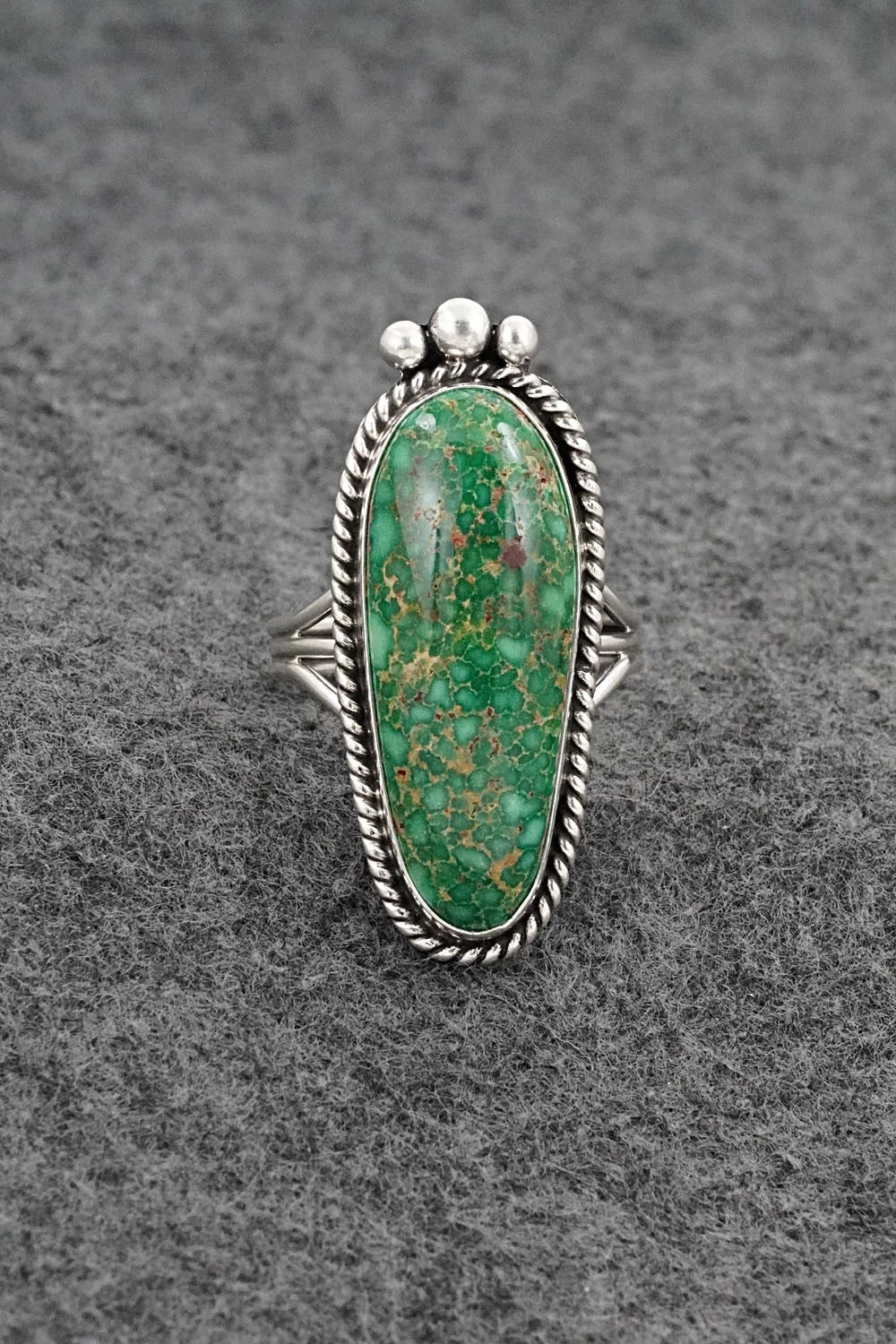 Turquoise & Sterling Silver Ring - Eugene Gruber - Size 9