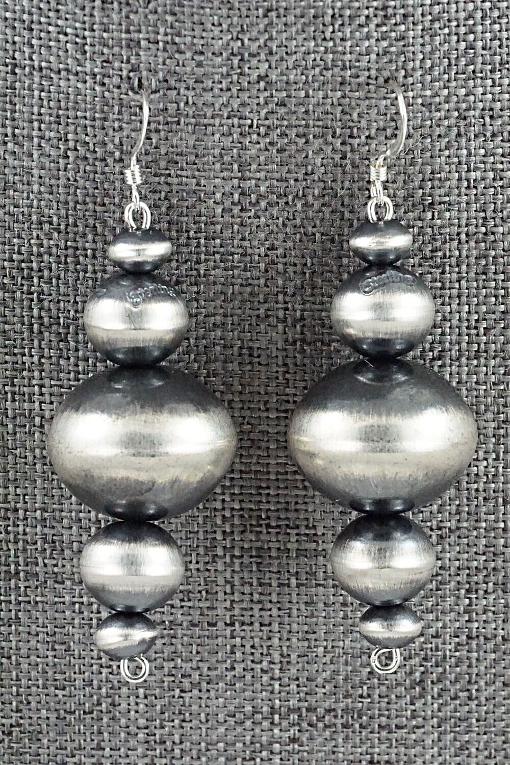 Sterling Silver Navajo Pearl Earrings - Tonisha Haley