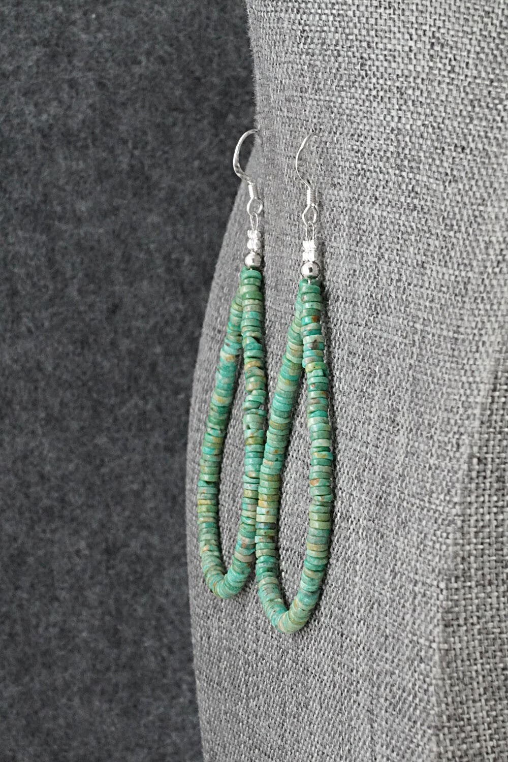 Turquoise & Sterling Silver Earrings - Doreen Jake