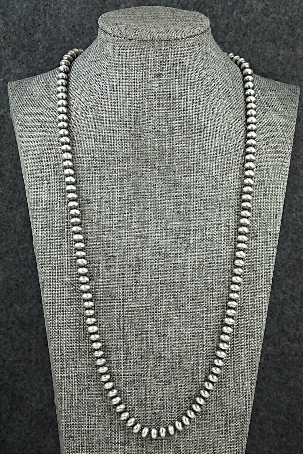 Sterling Silver Navajo Pearl Necklace 30" - Bryannen Halwood