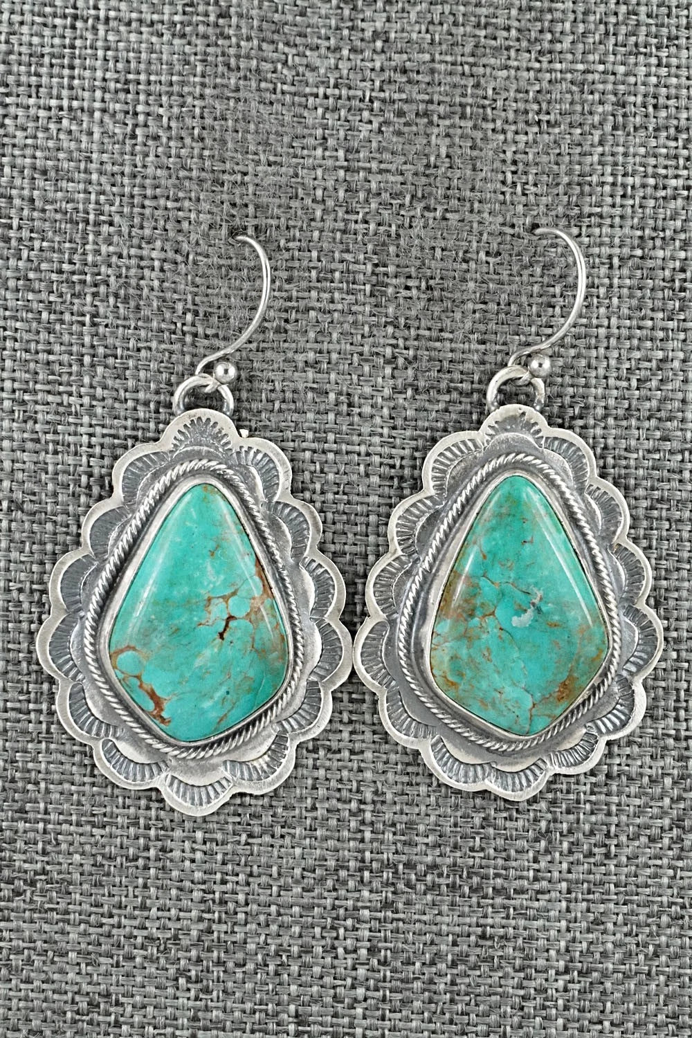 Turquoise & Sterling Silver Earrings - Bobby Johnson