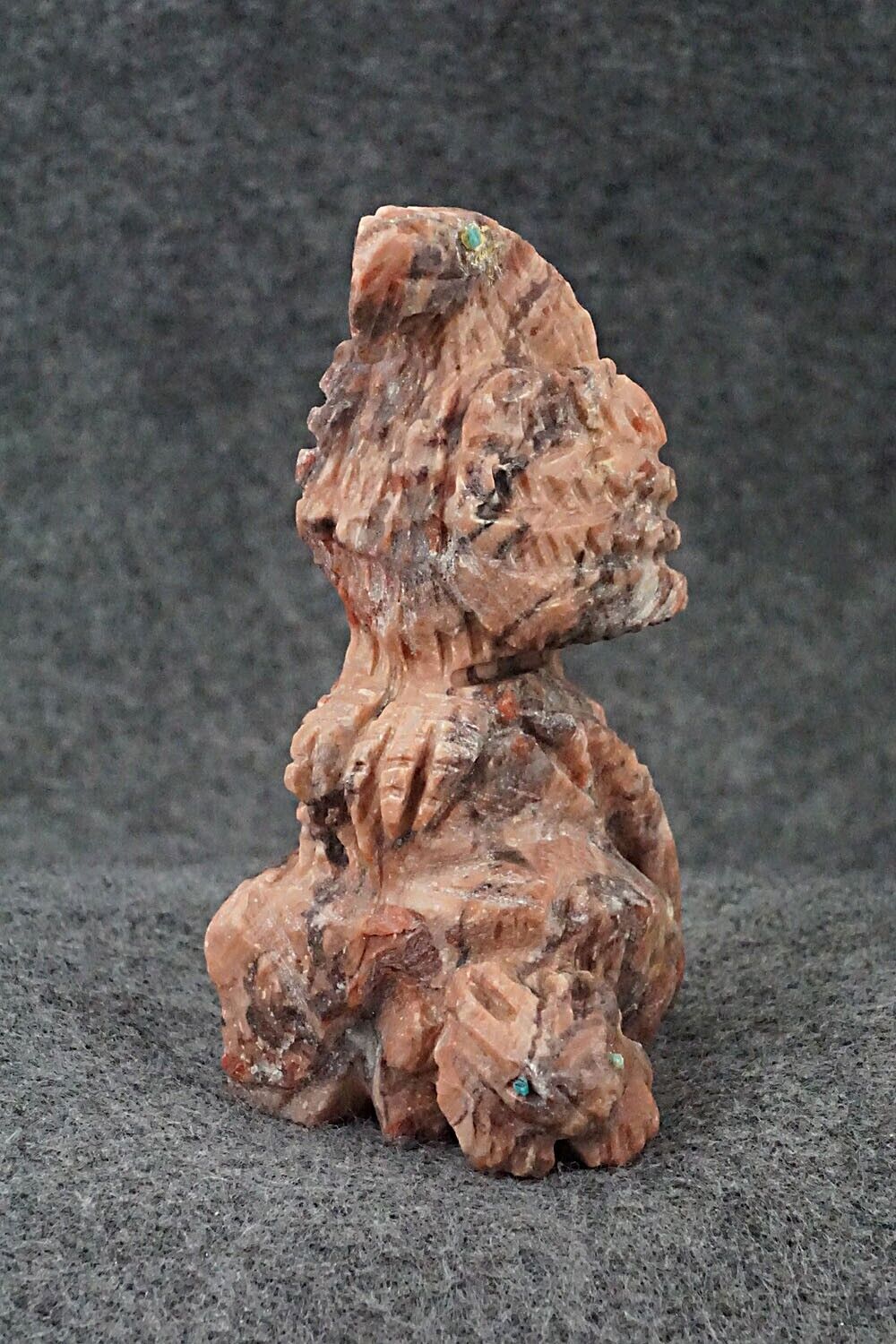 Eagle with Rabbit Zuni Fetish Carving - Jon Quam