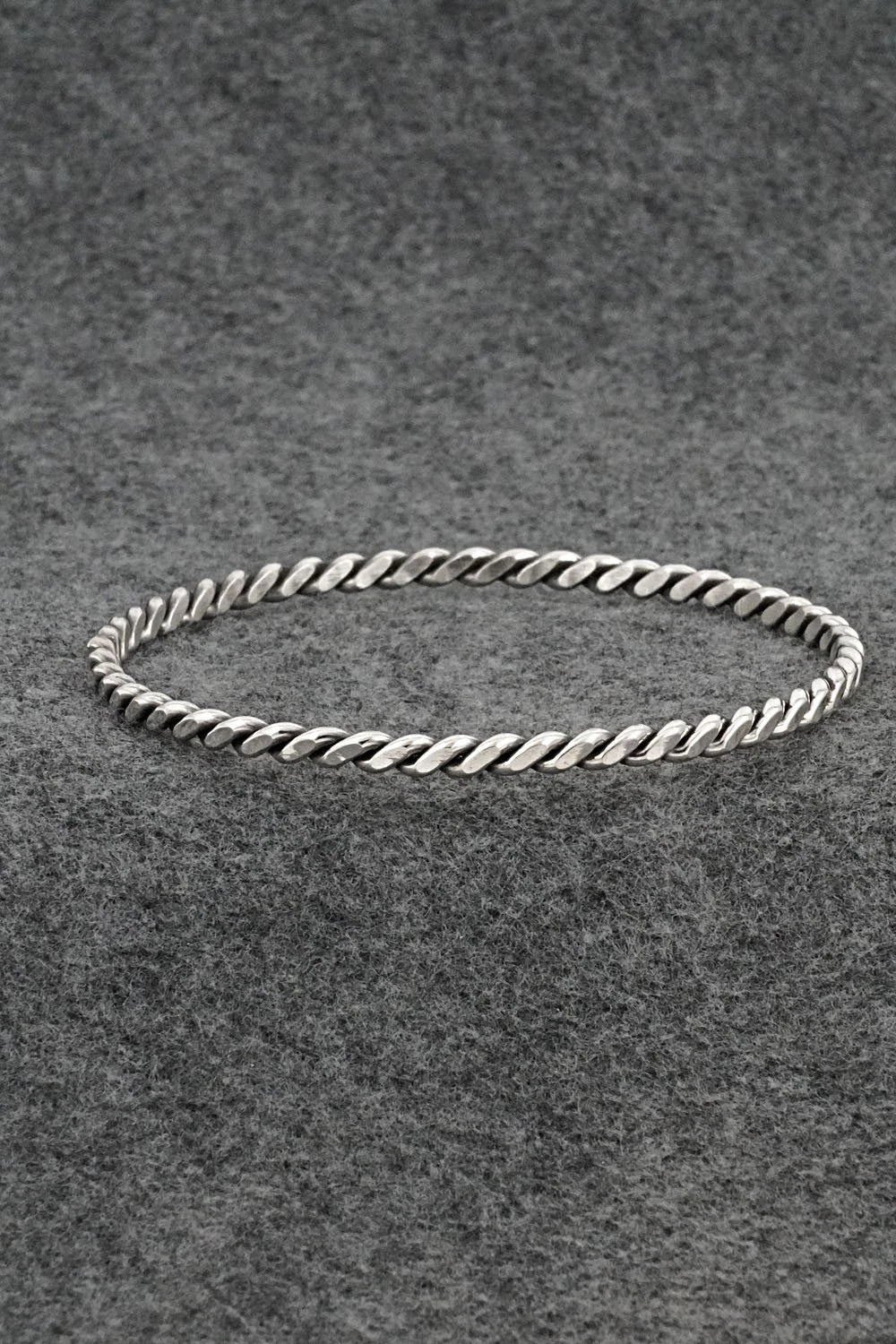 Sterling Silver Bangle Bracelet - Elaine Tahe