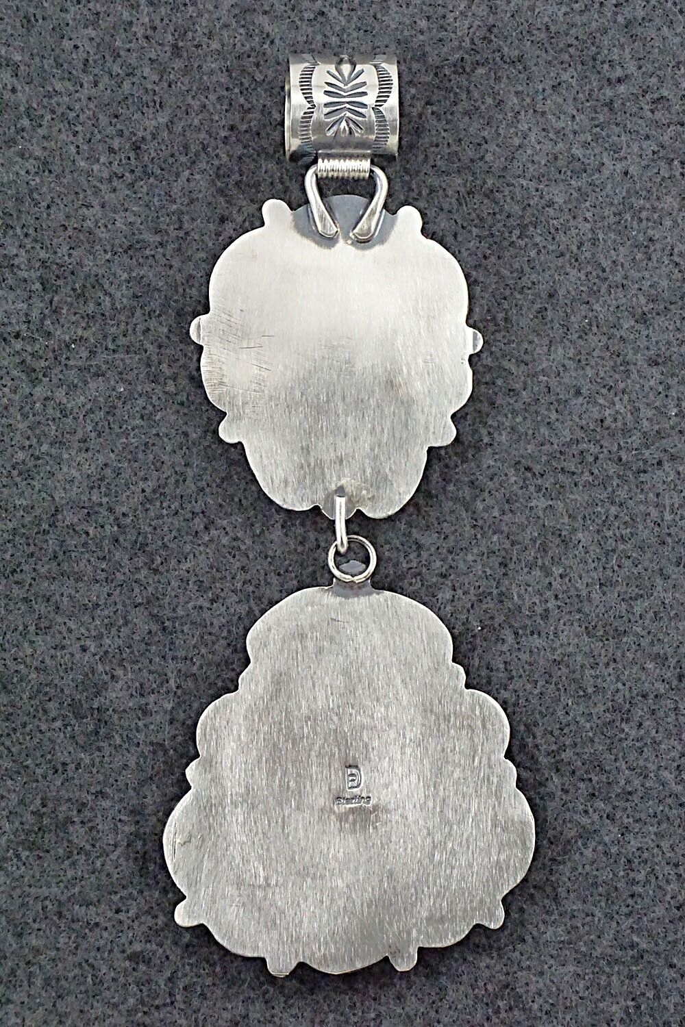 Turquoise & Sterling Silver Pendant - Raymond Delgarito