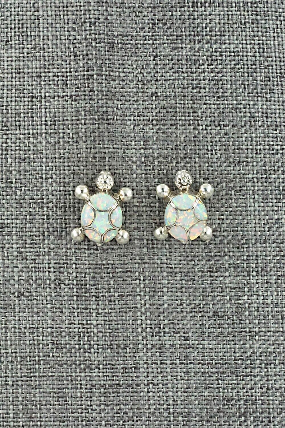 Opalite & Sterling Silver Earrings - Amelida Peynetsa