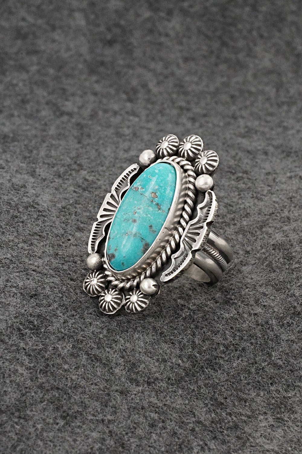 Turquoise & Sterling Silver Ring - Michael Calladitto - Size 7