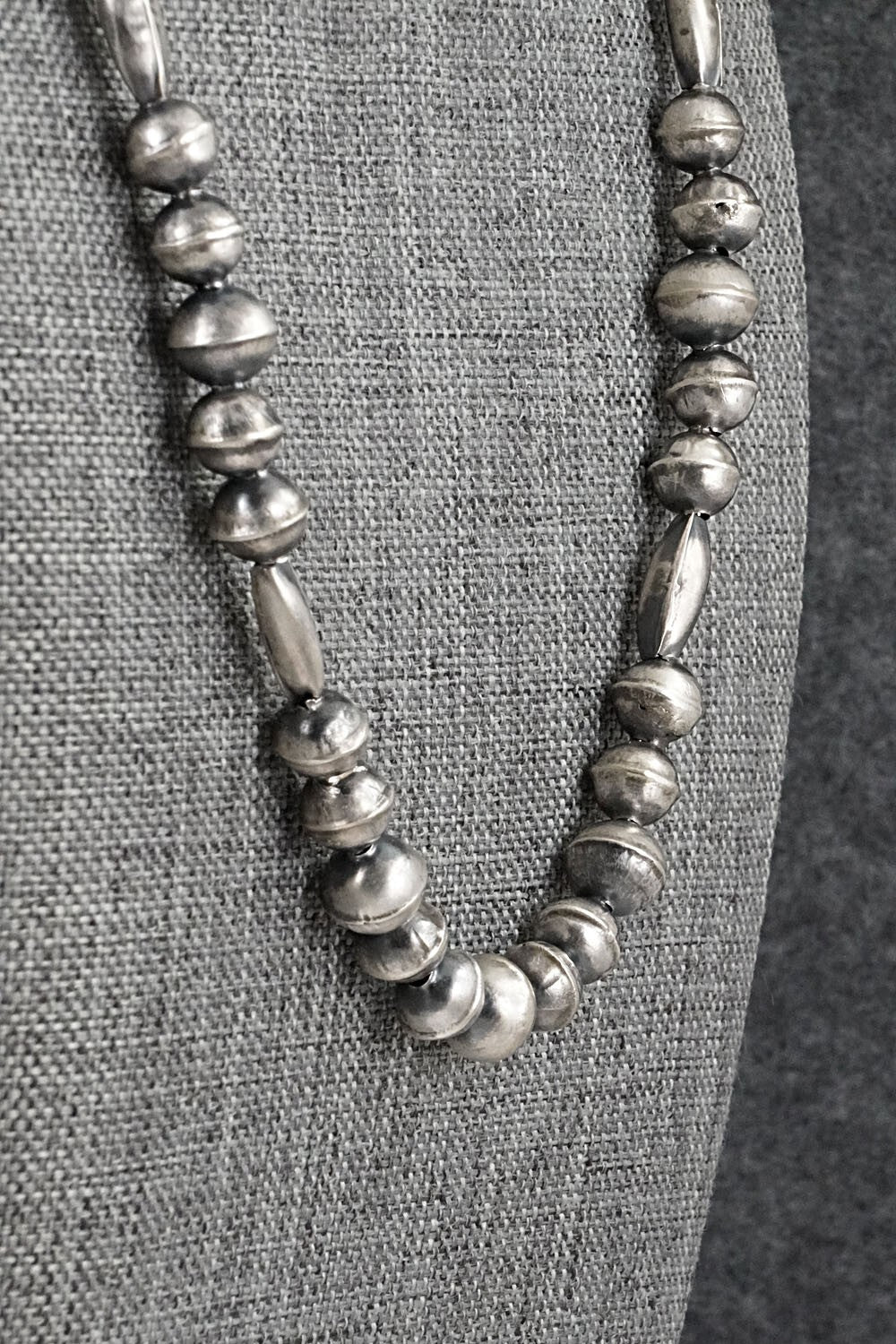 Sterling Silver Navajo Pearl Necklace 18" - Vintage