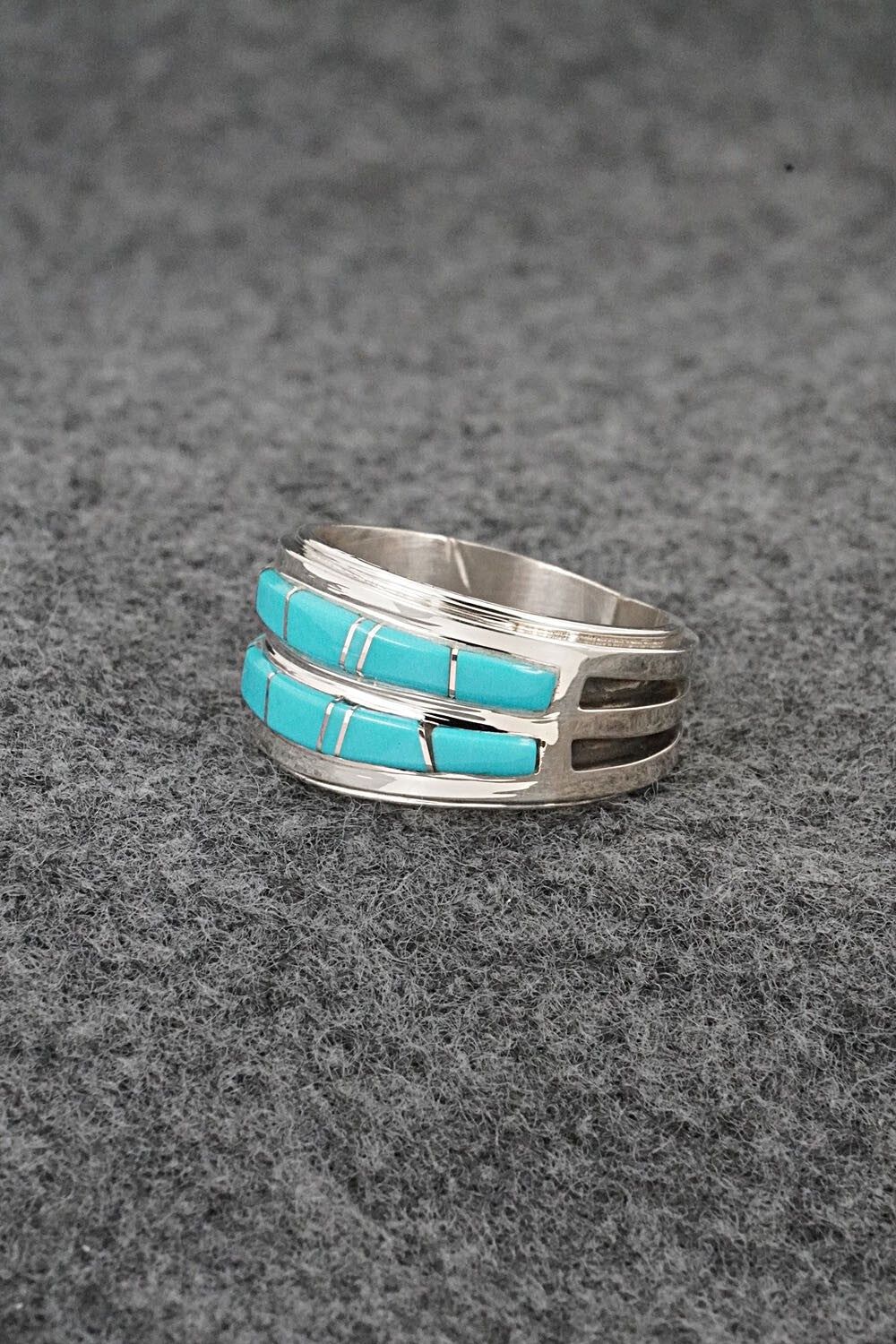 Turquoise & Sterling Silver Ring - Wilbert Muskett Jr. - Size 7