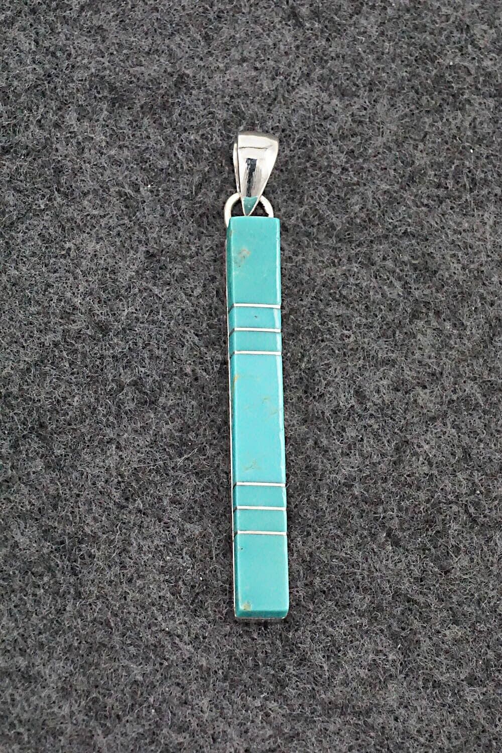 Turquoise & Sterling Silver Pendant - Madderral Kallestewa