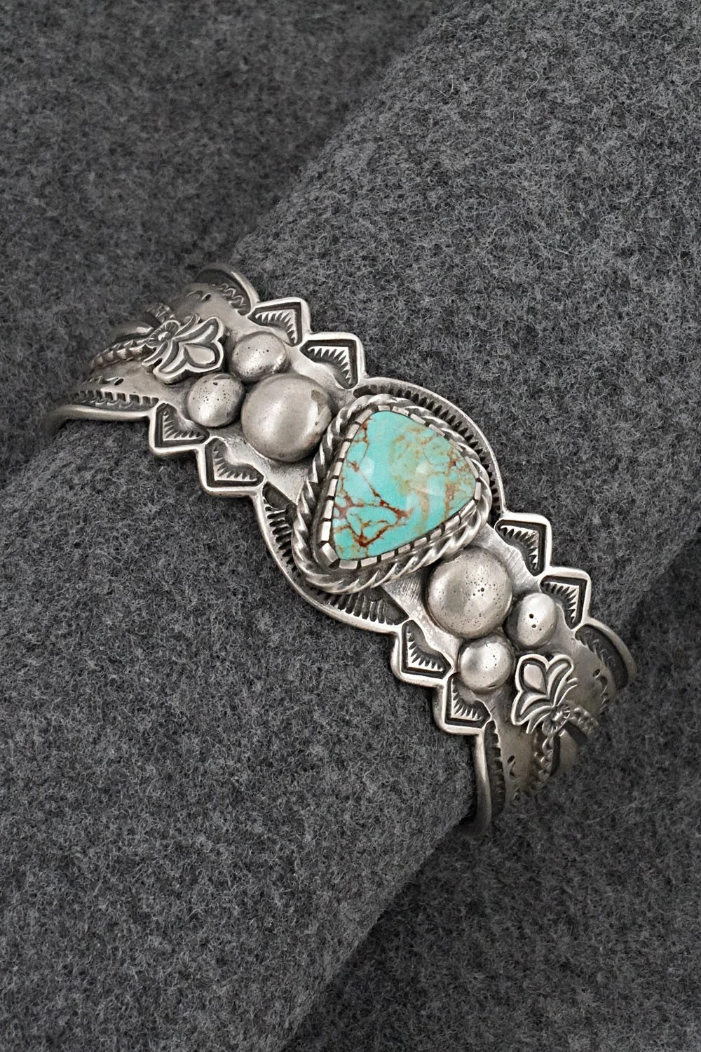 Turquoise & Sterling Silver Bracelet - Roland Dixson