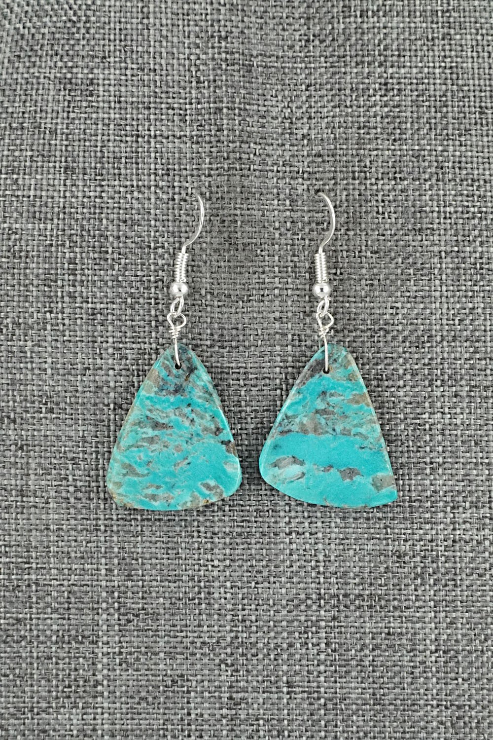 Turquoise & Sterling Silver Earrings - Louise Pete