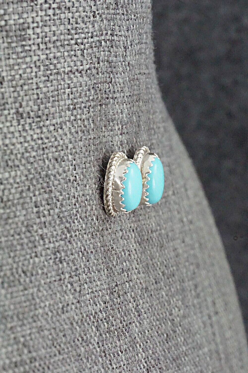 Turquoise & Sterling Silver Earrings - Sally Arviso