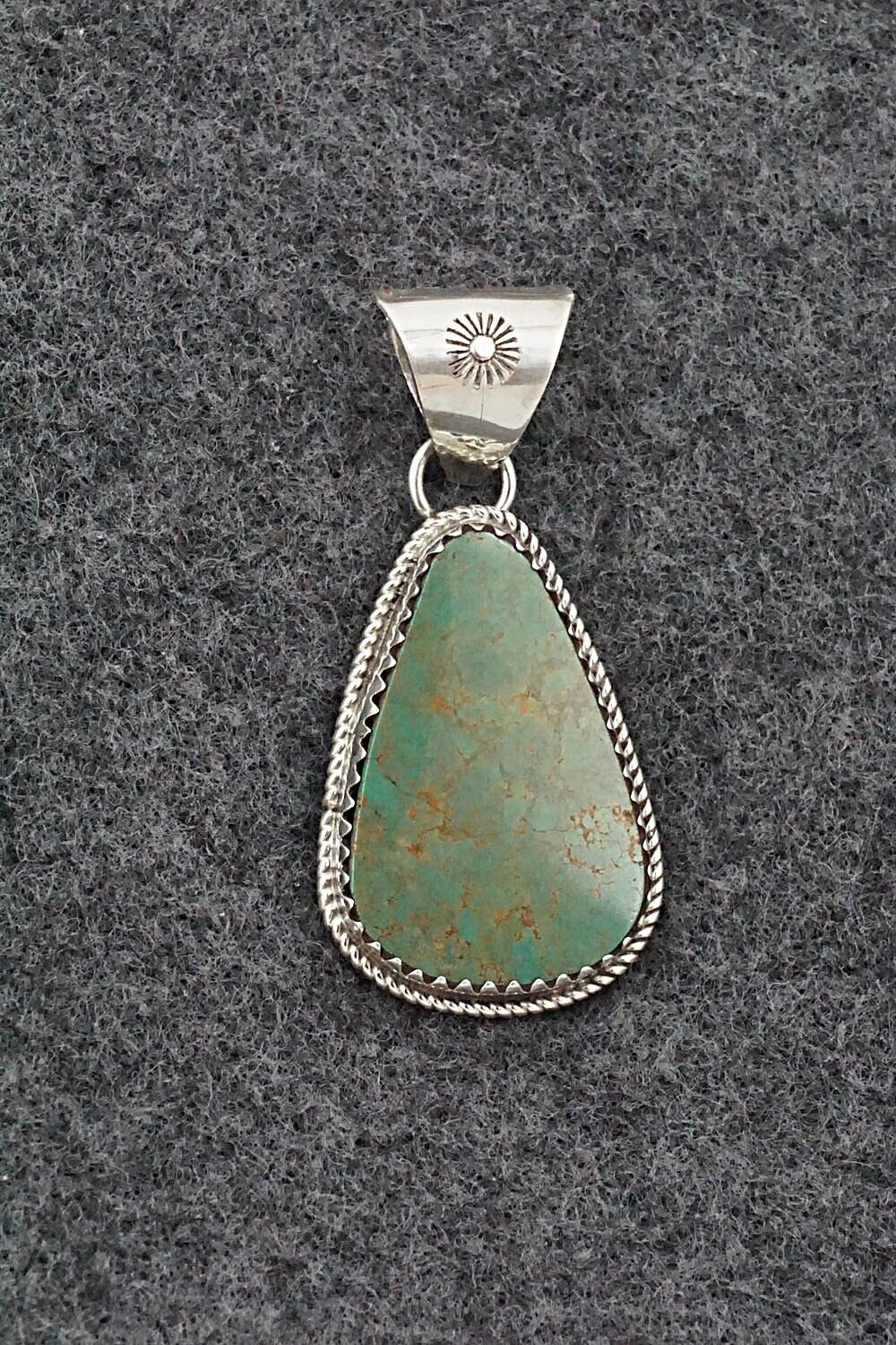 Turquoise & Sterling Silver Pendant - Ernest Hawthorne