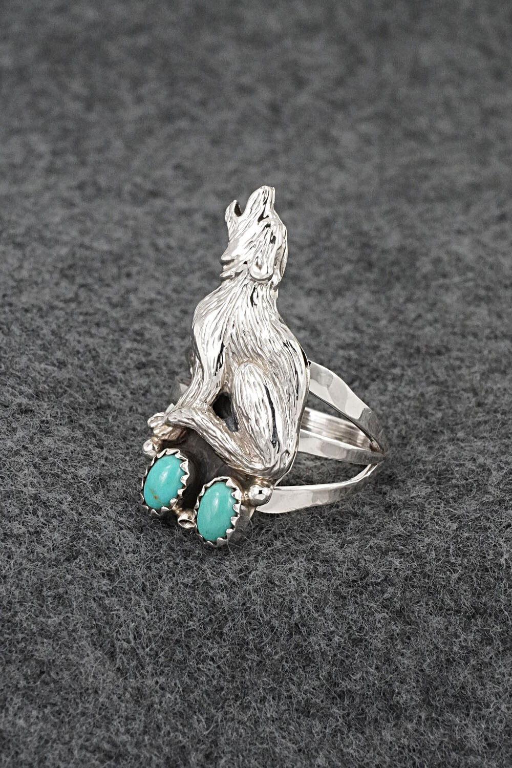 Turquoise & Sterling Silver Ring - Robert Martinez - Size 9.5