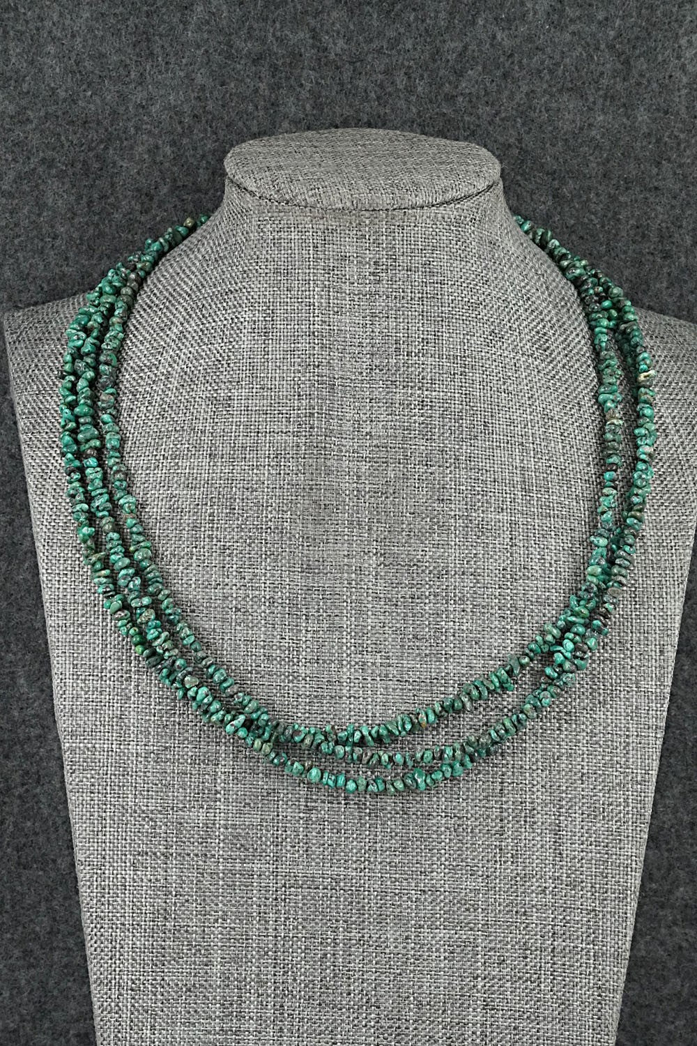 Turquoise & Sterling Silver Necklace 18" - Doreen Jake