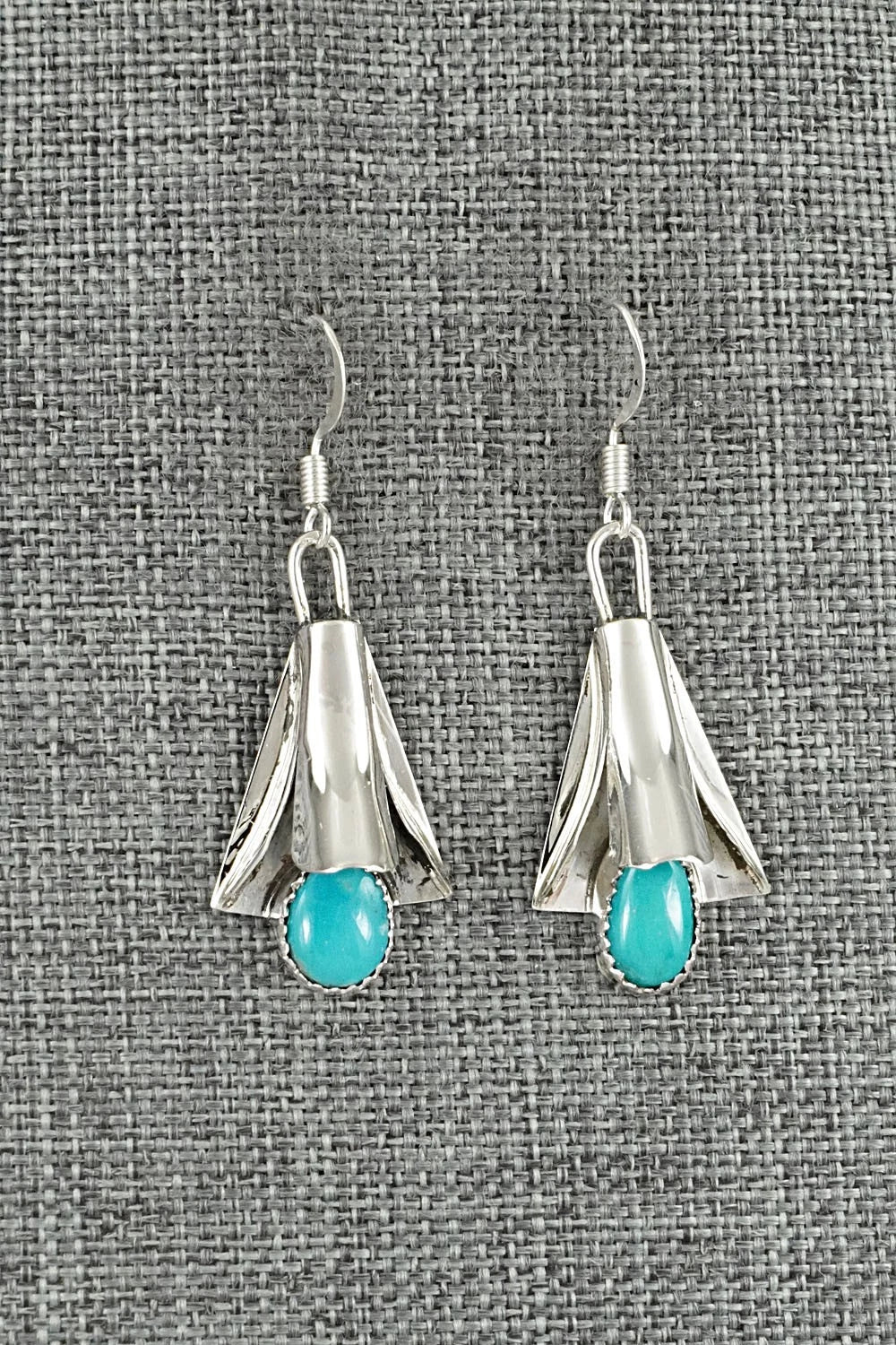 Turquoise & Sterling Silver Earrings - Louise Yazzie