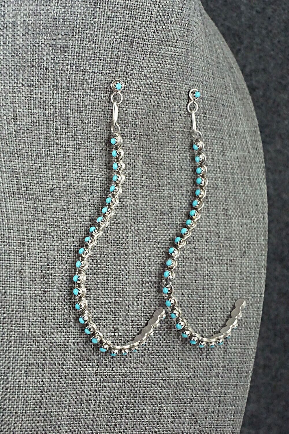 Turquoise & Sterling Silver Earrings - Henrietta Quetawki