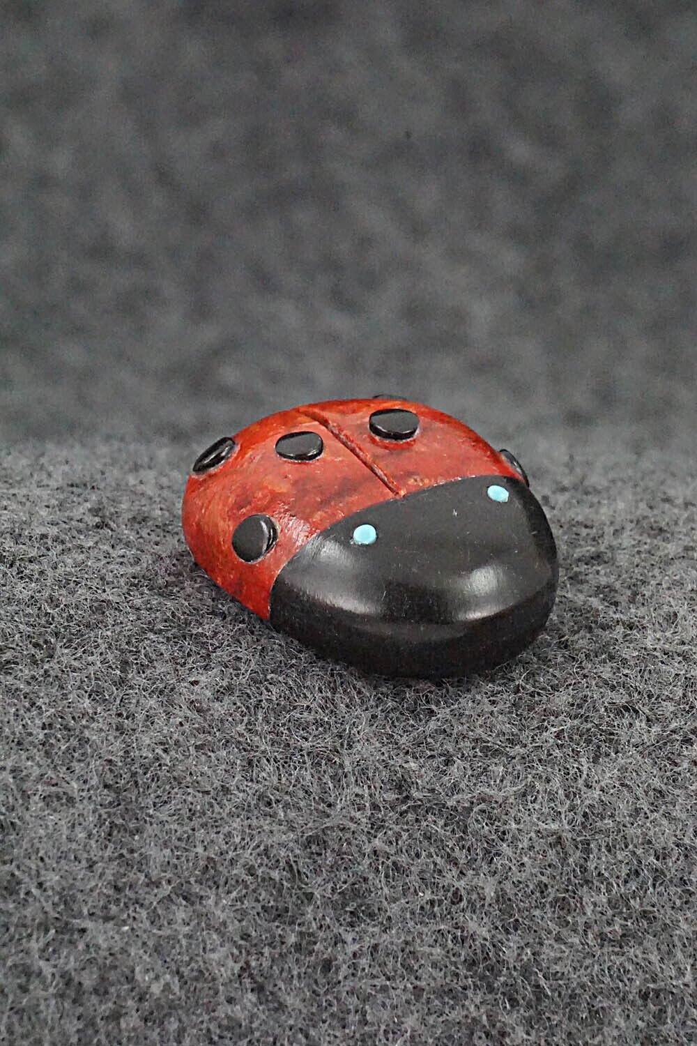 Ladybug Zuni Fetish Carving - Reynold Lunasee