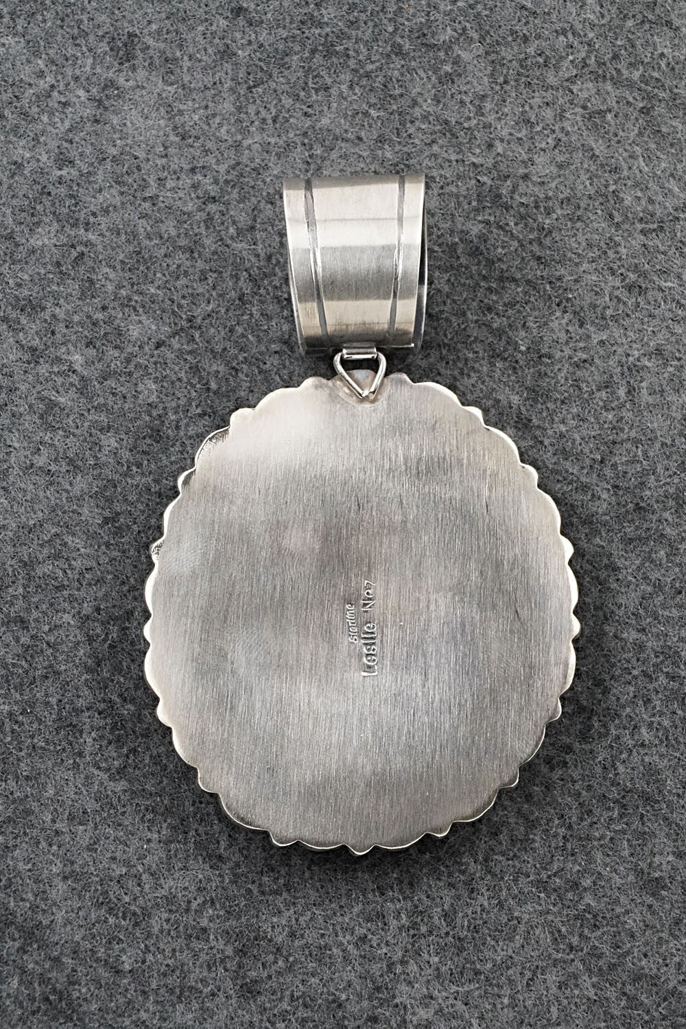 Turquoise & Sterling Silver Pendant - Leslie Nez
