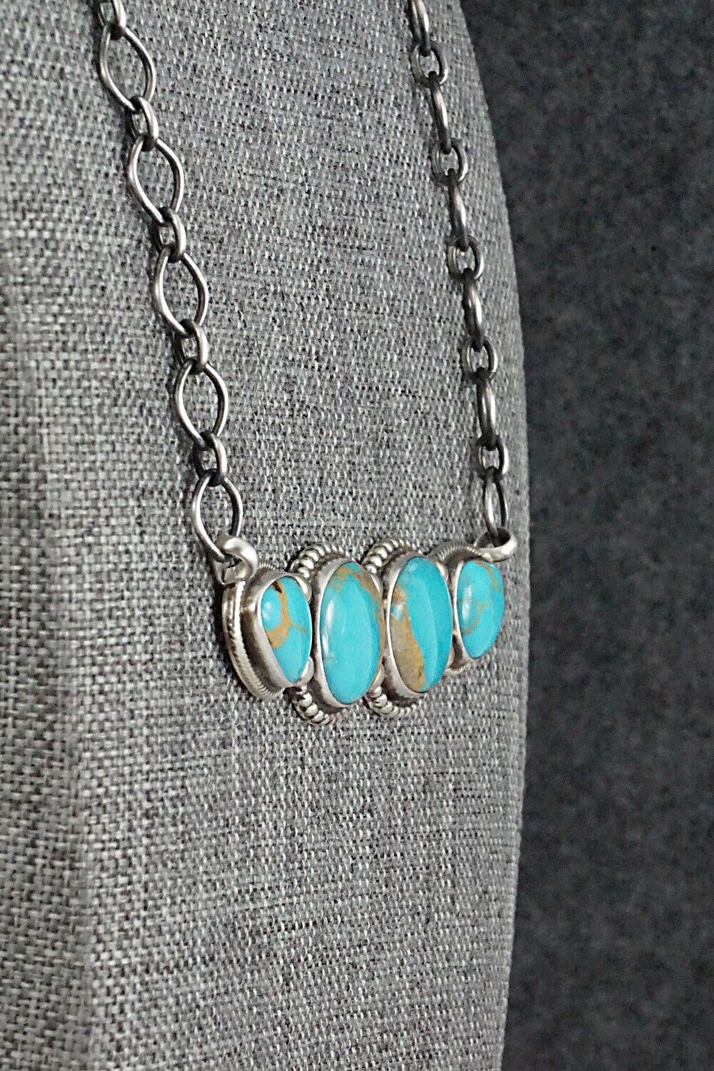 Turquoise & Sterling Silver Necklace - Kathleen Livingston