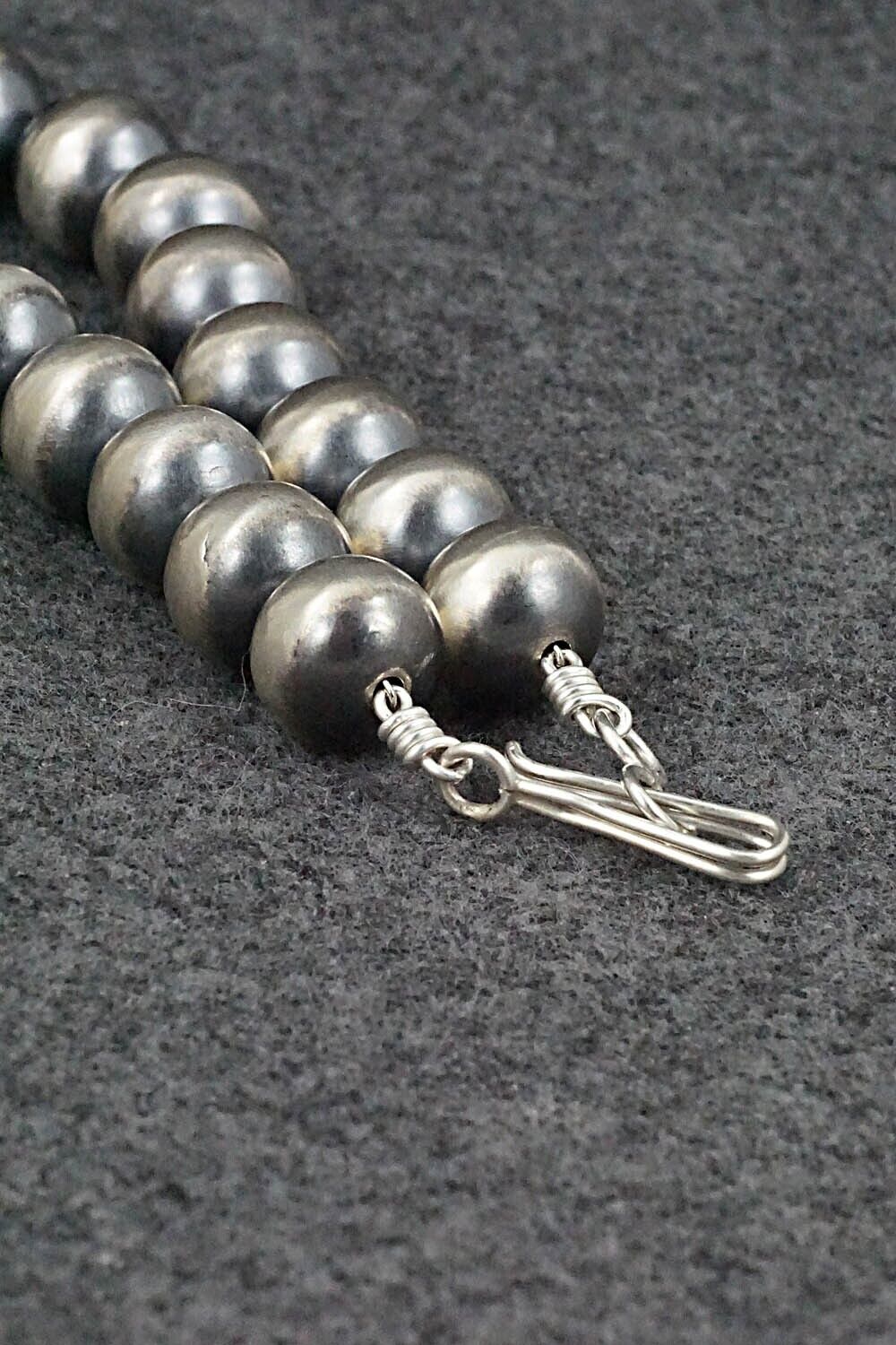 Sterling Silver Navajo Pearl Necklace 28" - Bryannen Halwood