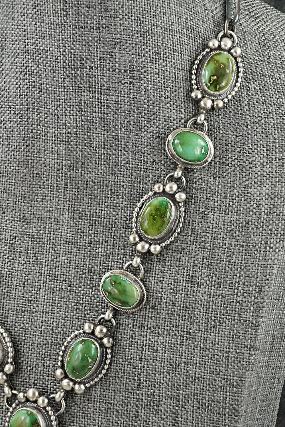 Turquoise & Sterling Silver Necklace and Earrings Set - Kathleen Livingston