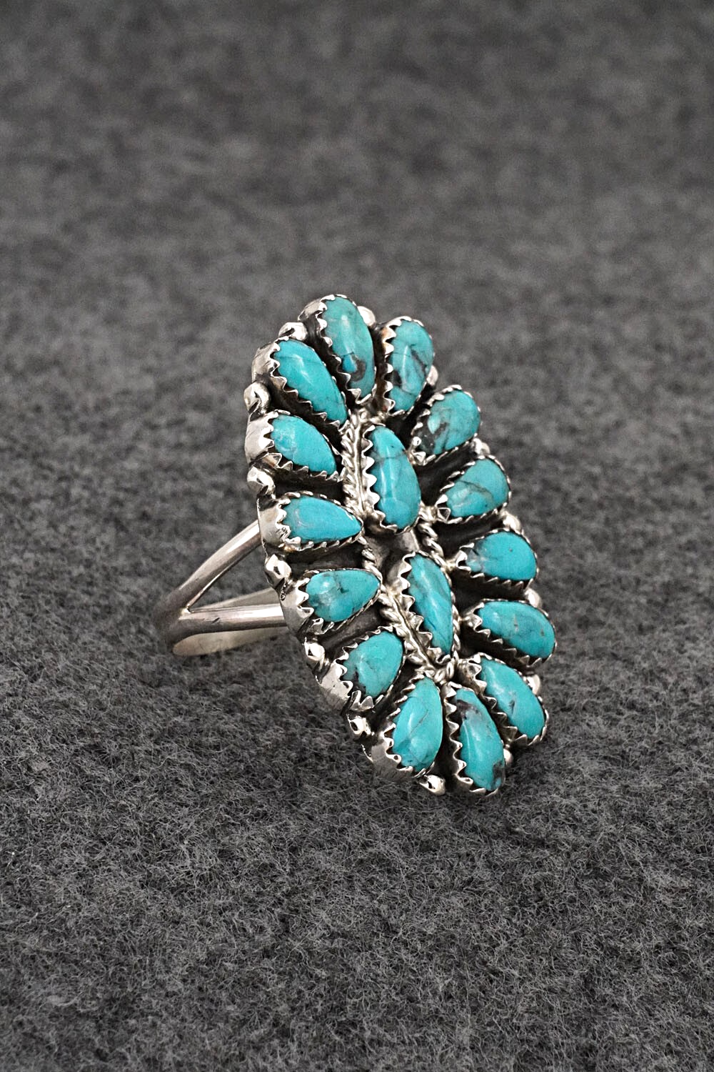 Turquoise & Sterling Silver Ring - Zeita Begay - Size 8.5