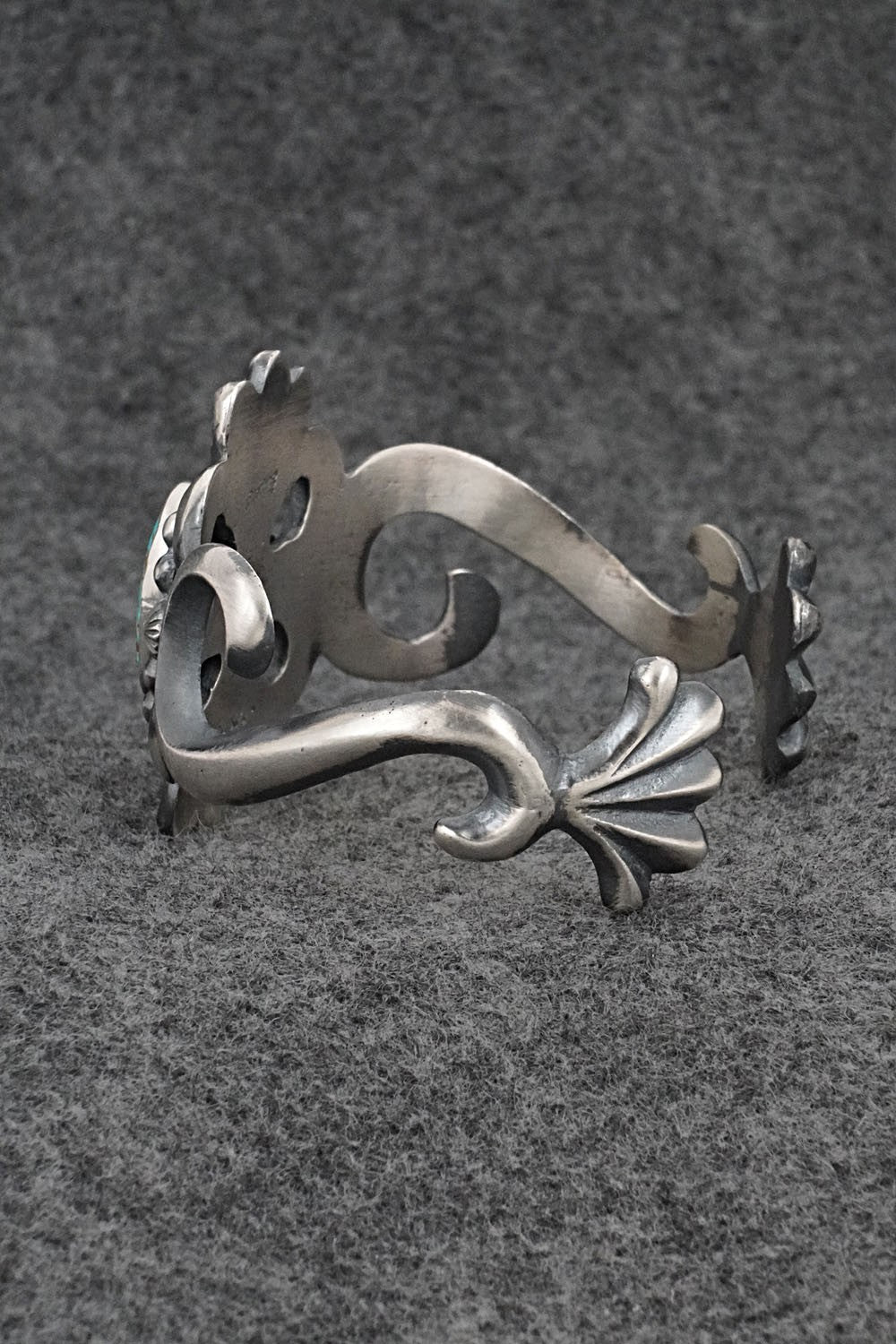 Turquoise & Sterling Silver Bracelet - Harrison Bitsue