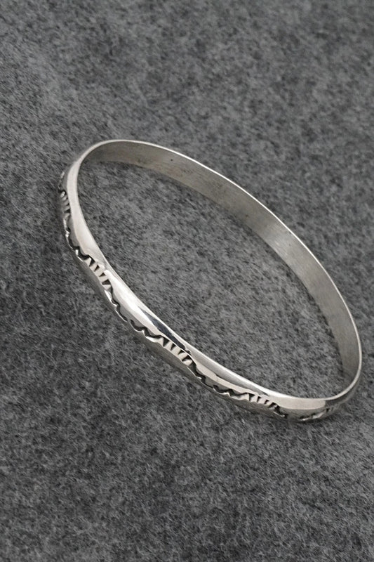 Sterling Silver Bangle Bracelet - Elaine Tahe
