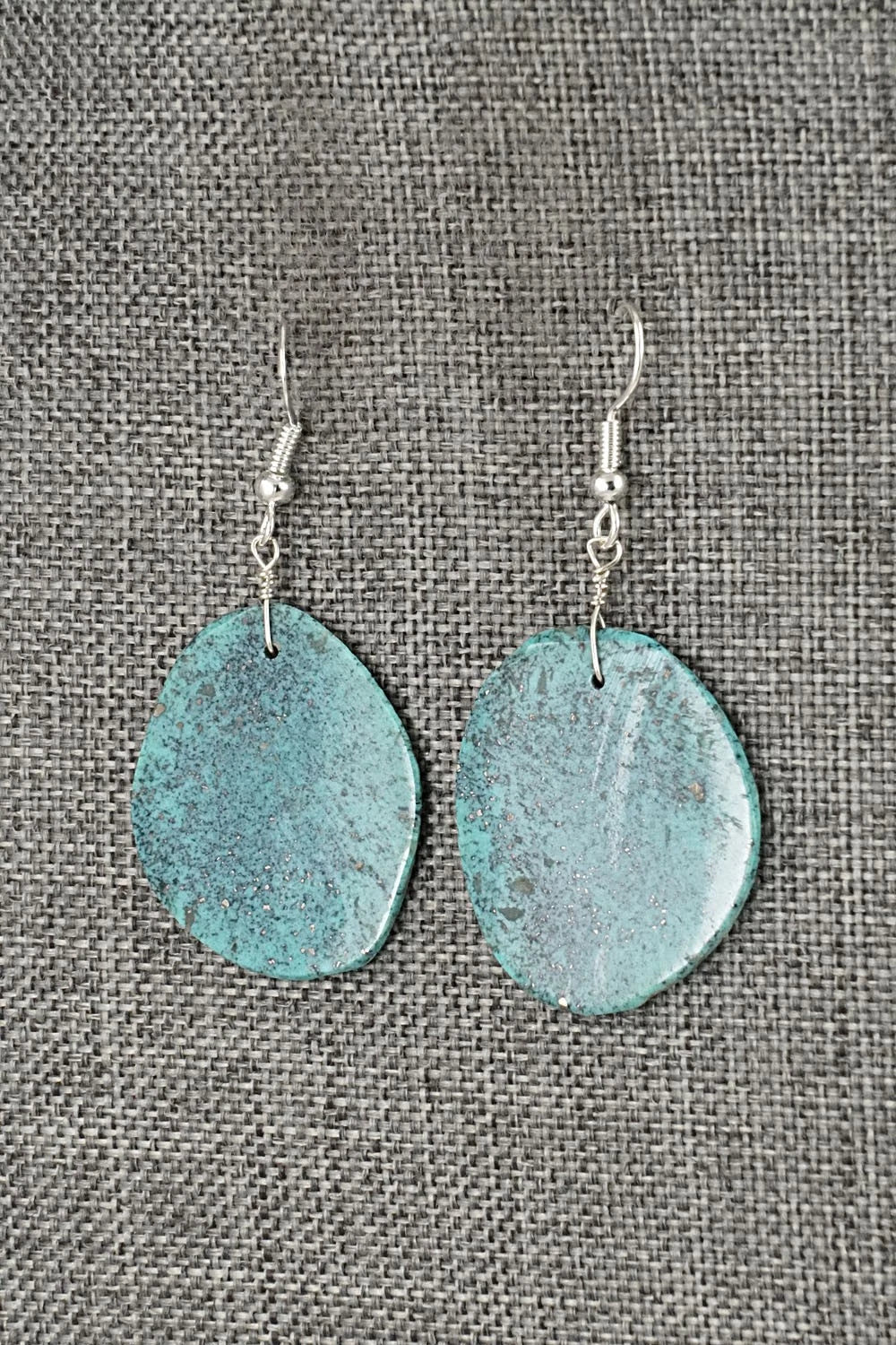 Turquoise & Sterling Silver Earrings - Louise Pete