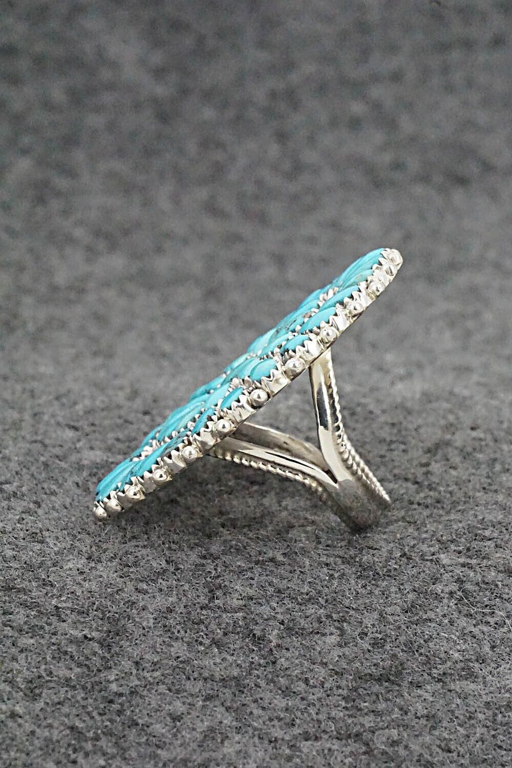 Turquoise & Sterling Silver Ring - Justin Wilson - Size 7.25