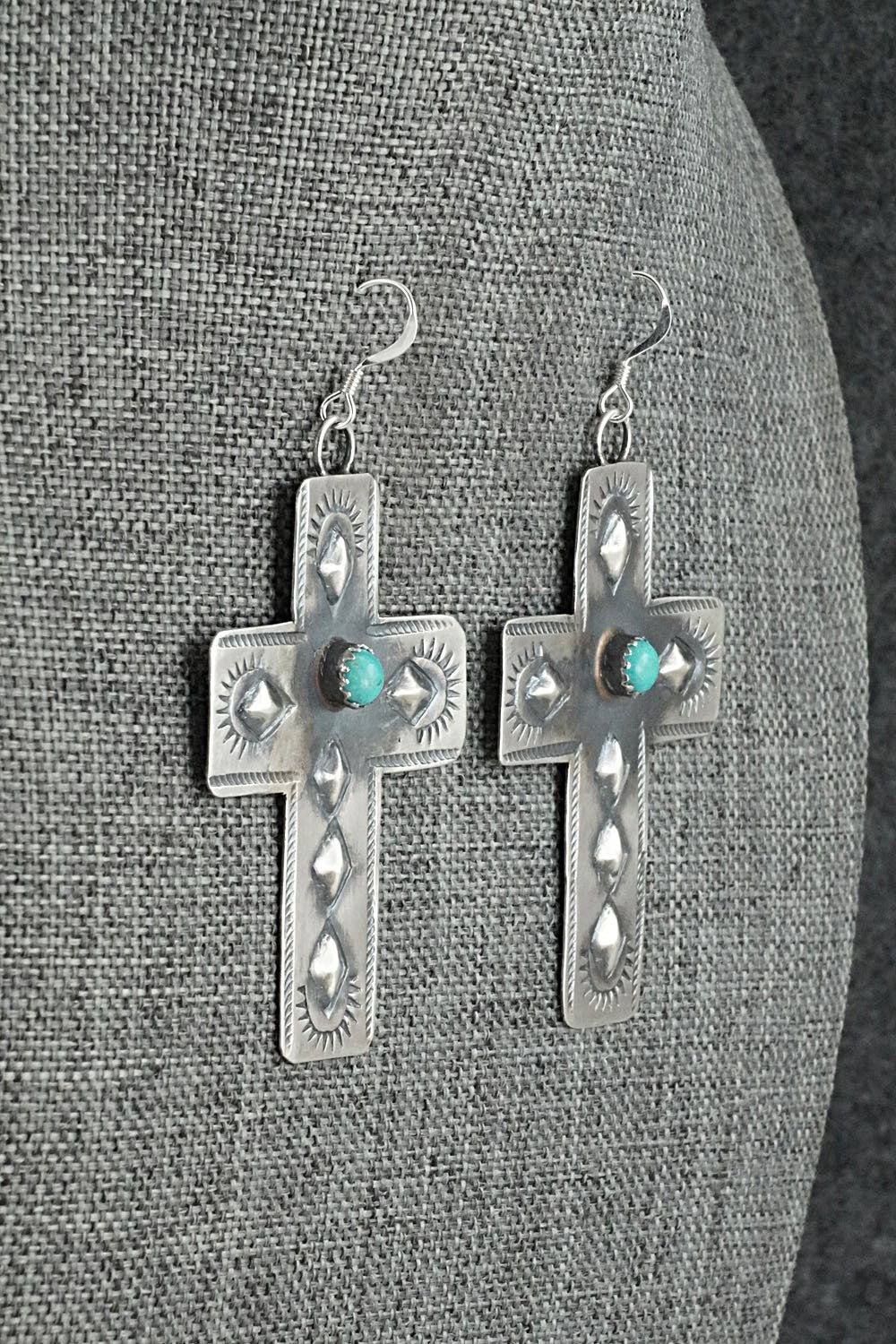 Turquoise & Sterling Silver Earrings - Tim Yazzie